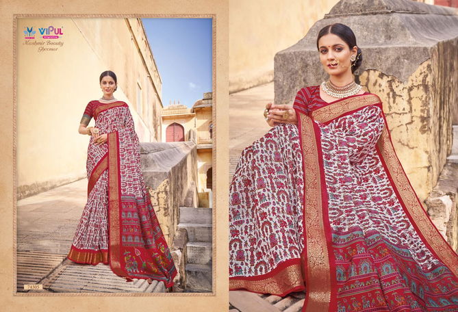 Kashmiri beuty By Vipul Designer Wedding Sarees Catalog